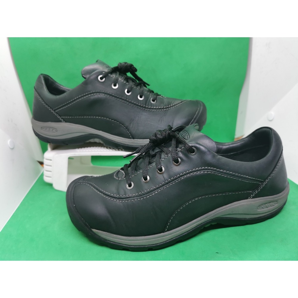 KEEN Women's Presidio II Hiking Shoe 1018314 Black Leather Grey US 9.5 EU 40